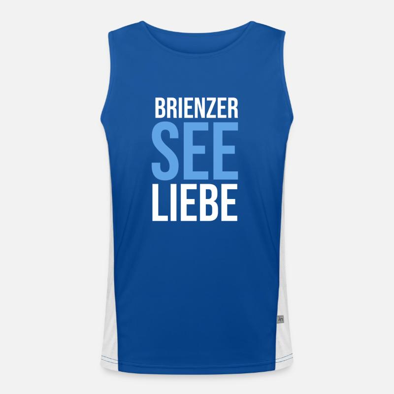Brienzersee-Liebe Funktionelles Kontrast-Tank Top für Männer 