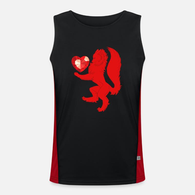 Heraldisch (rot) Funktionelles Kontrast-Tank Top für Männer 