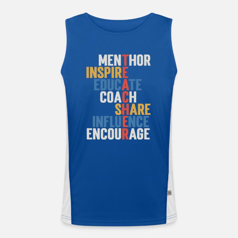 Lehrer Funktionelles Kontrast-Tank Top für Männer 