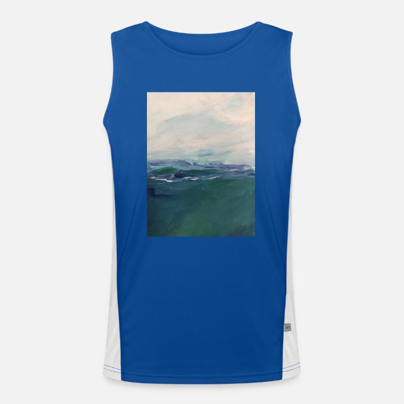 Abstraktes Meer Funktionelles Kontrast-Tank Top für Männer 