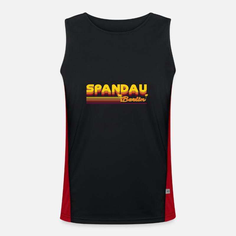 cool Spandau Berlin district design Men's Functional Contrast Tank Top 
