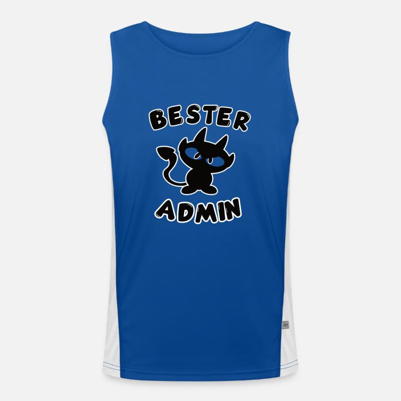 cooles bester Admin Design mit Teufelchen Funktionelles Kontrast-Tank Top für Männer 