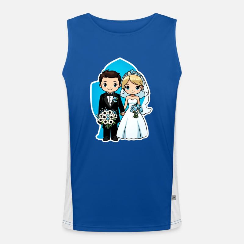 just married - pour mariage Débardeur respirant contrasté Homme 