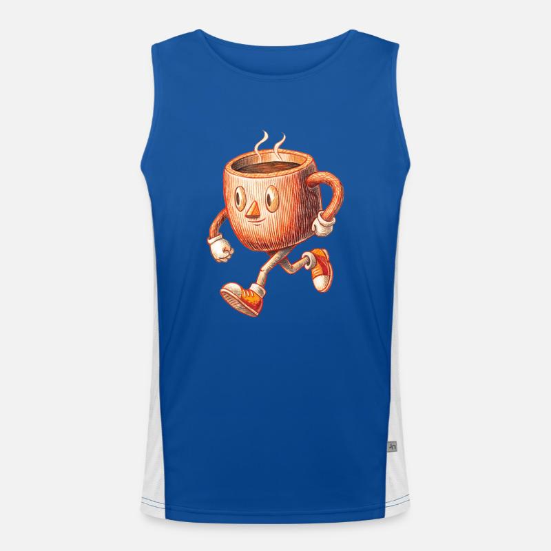 KAFFEE Funktionelles Kontrast-Tank Top für Männer 