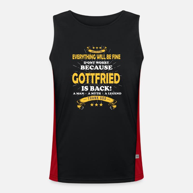 Everything will be fine Gottfried Is back Funktionelles Kontrast-Tank Top für Männer 