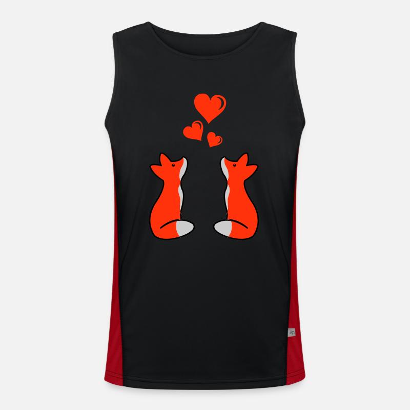 Renards amoureux 02 Débardeur respirant contrasté Homme 