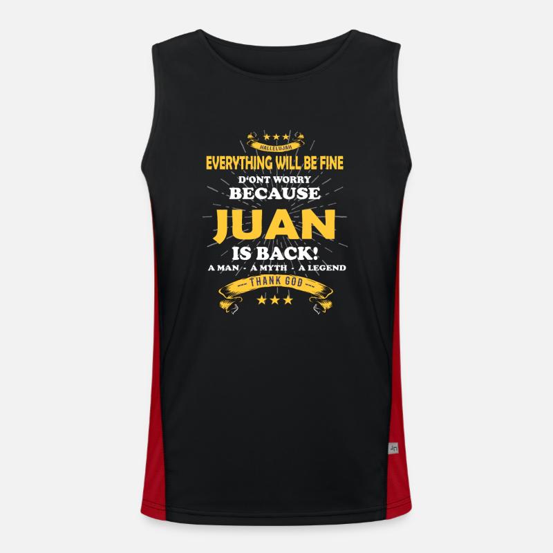 Everything will be fine Juan Is back Men's Functional Contrast Tank Top 
