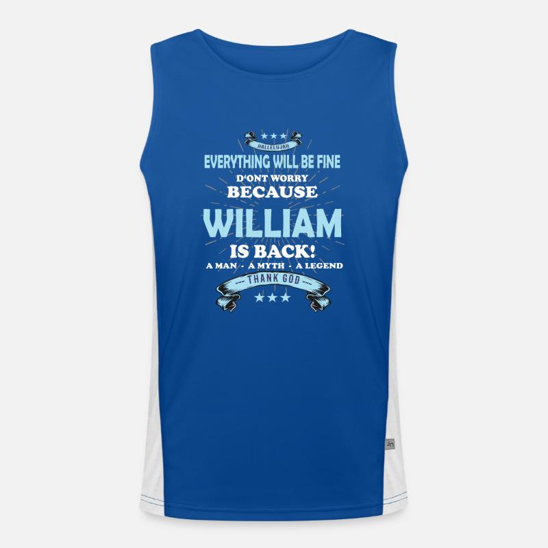 Everything will be fine William Is back Funktionelles Kontrast-Tank Top für Männer 