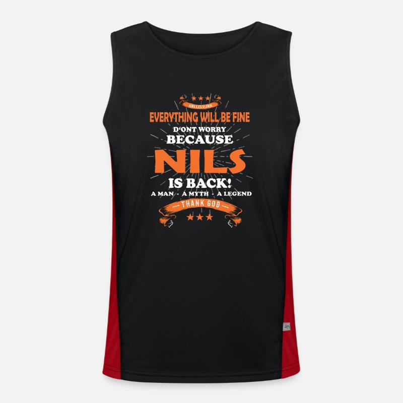 Everything will be fine Nils Is back Men's Functional Contrast Tank Top 