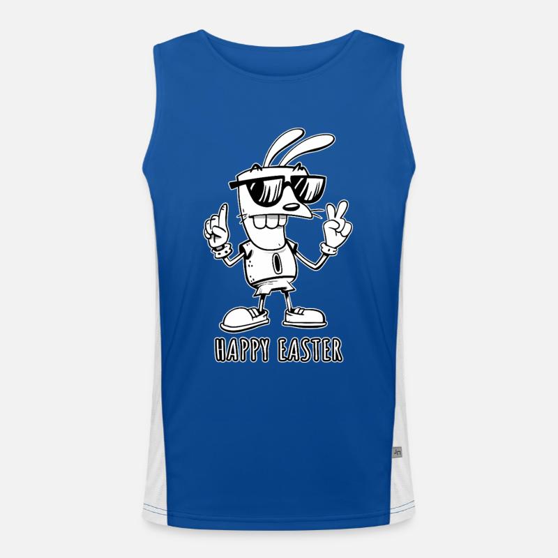 Happy Easter - Easter Bunny - Easter Egg - Gift Men's Functional Contrast Tank Top 