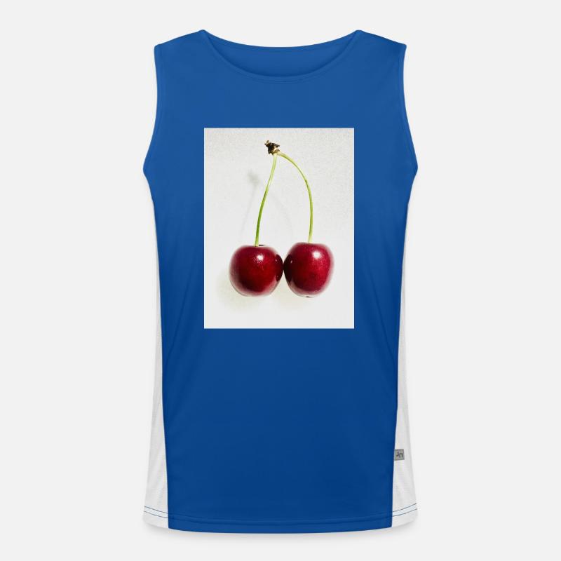 Kirsche Funktionelles Kontrast-Tank Top für Männer 