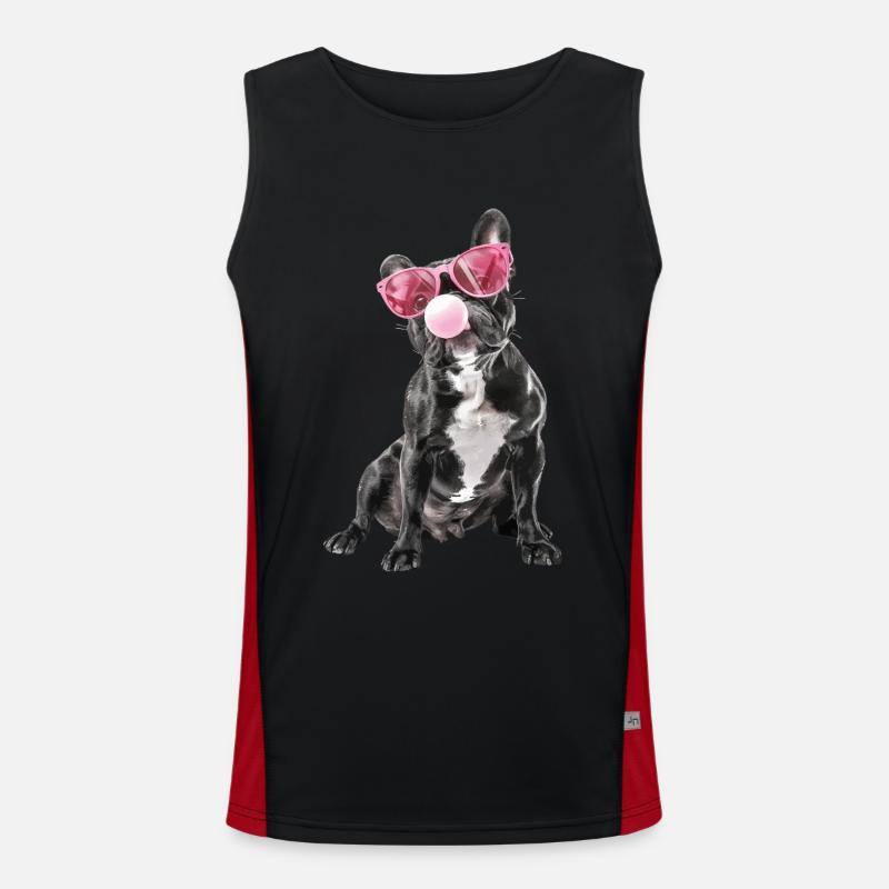 Boston Terrier Funktionelles Kontrast-Tank Top für Männer 