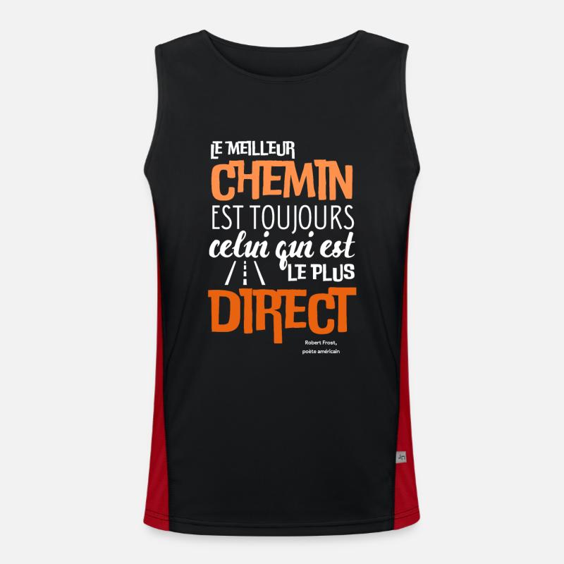 Citation Positive Le meilleur Chemin WHITE Débardeur respirant contrasté Homme 