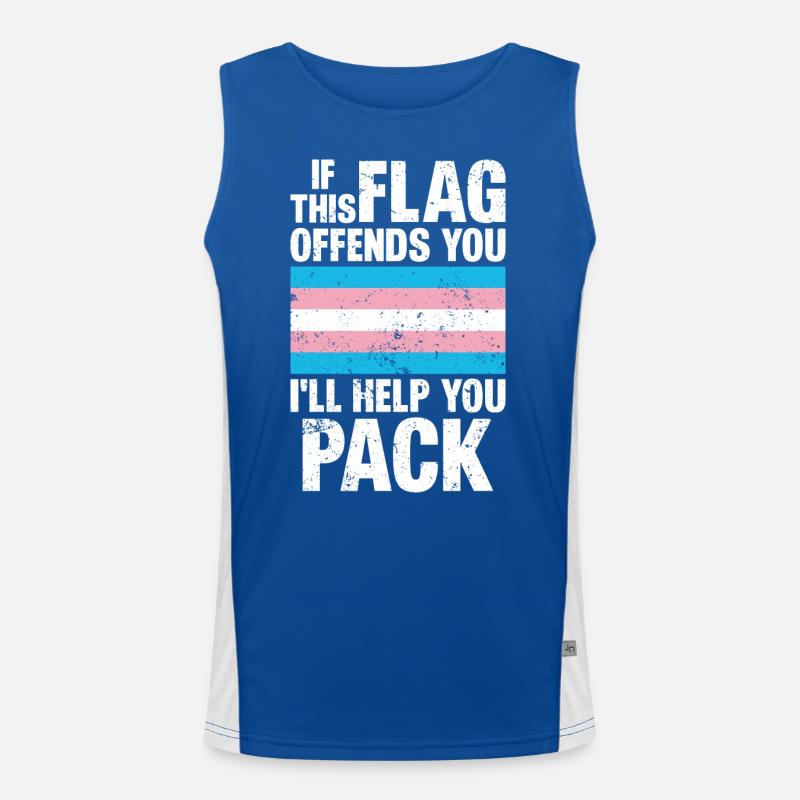 trans tif diese Flagge beleidigt dich Ich helfe dir beim Packen Funktionelles Kontrast-Tank Top für Männer 