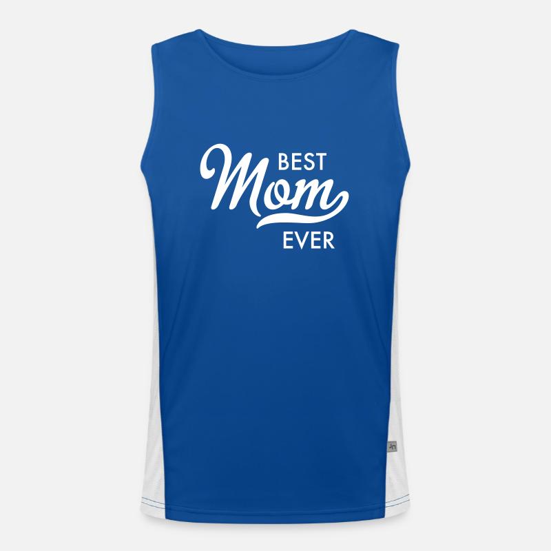 Beste Mama Funktionelles Kontrast-Tank Top für Männer 