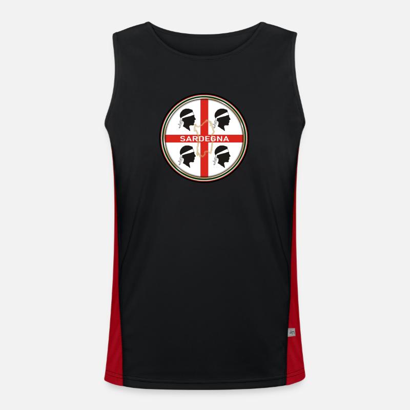Emblem Sardiniens Funktionelles Kontrast-Tank Top für Männer 