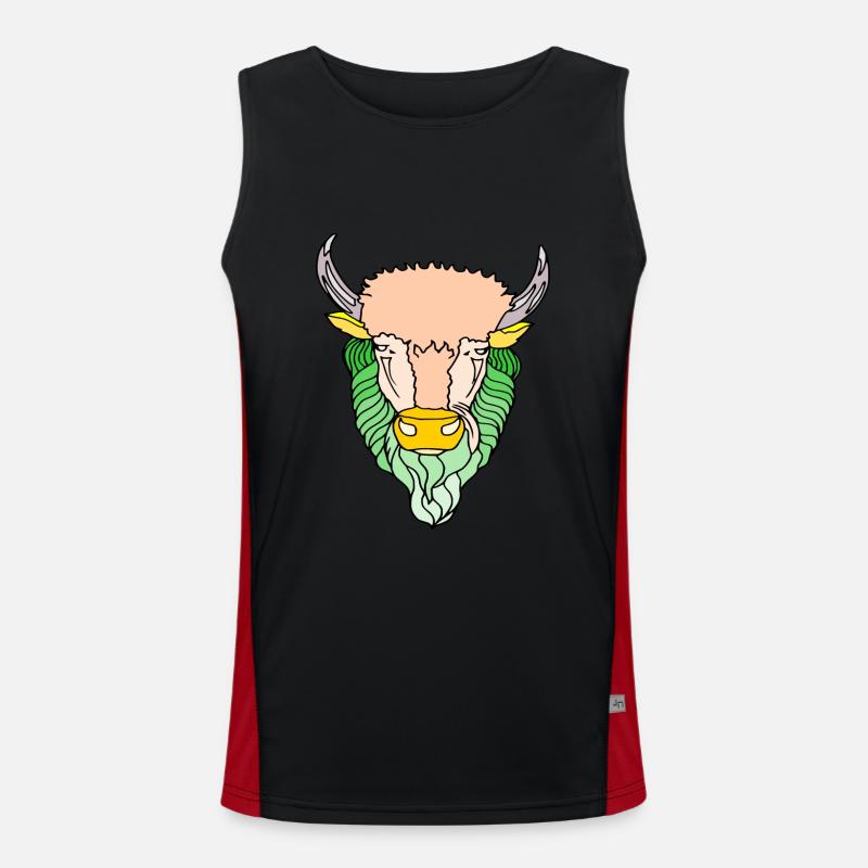 Taurus Stier Funktionelles Kontrast-Tank Top für Männer 