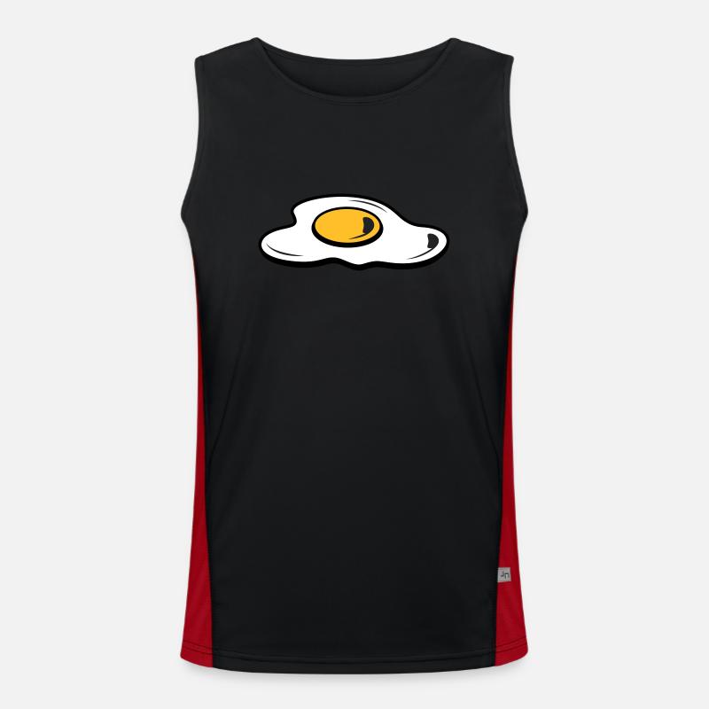 A fried egg Men's Functional Contrast Tank Top 