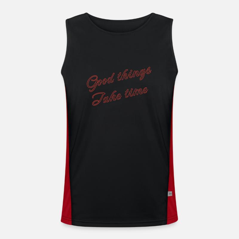 good things take time Men's Functional Contrast Tank Top 