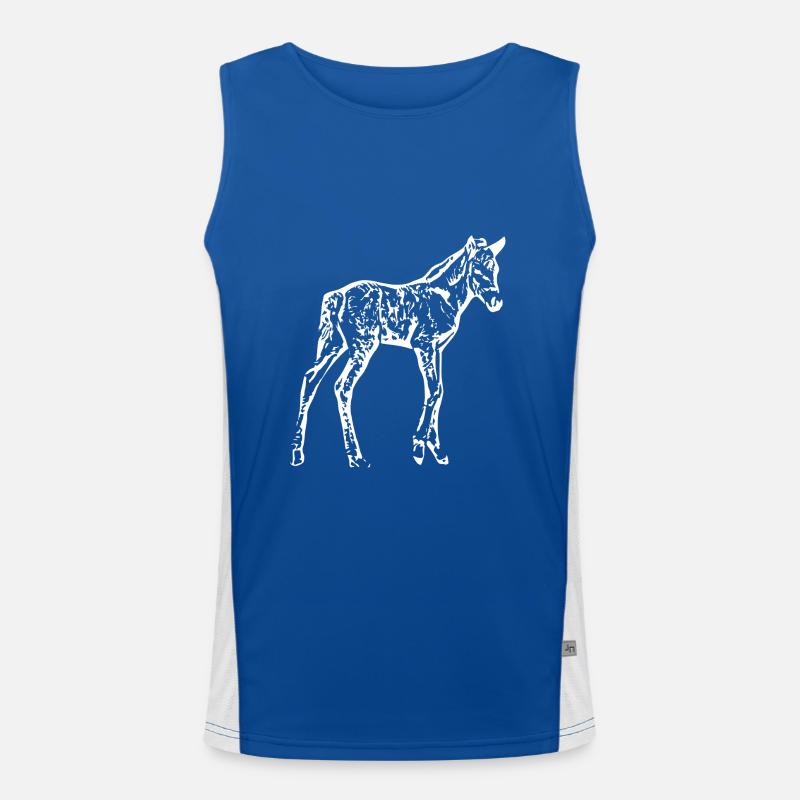 Pferd Funktionelles Kontrast-Tank Top für Männer 