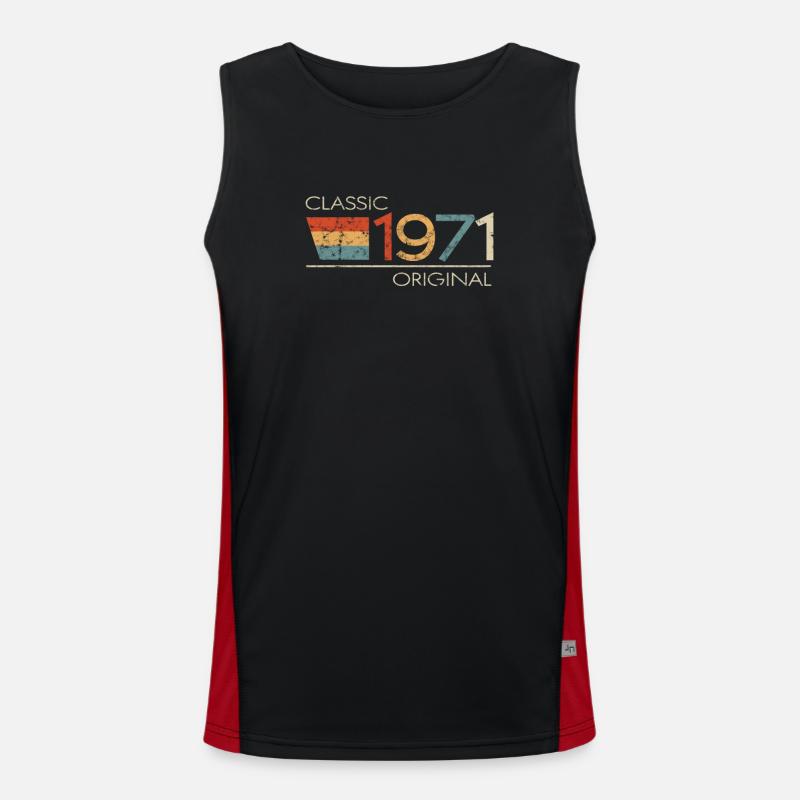 1971 Geburtstag Classic Original Funktionelles Kontrast-Tank Top für Männer 