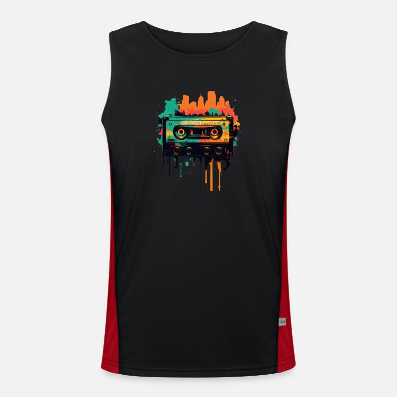 Retro Mixtape Men's Functional Contrast Tank Top 