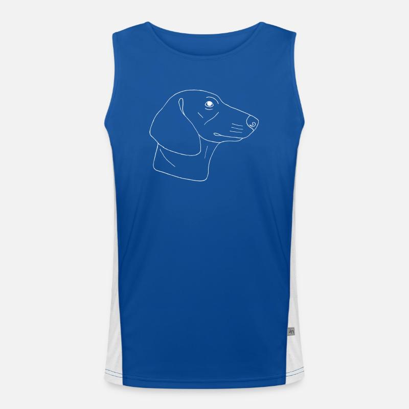 Dackel Funktionelles Kontrast-Tank Top für Männer 
