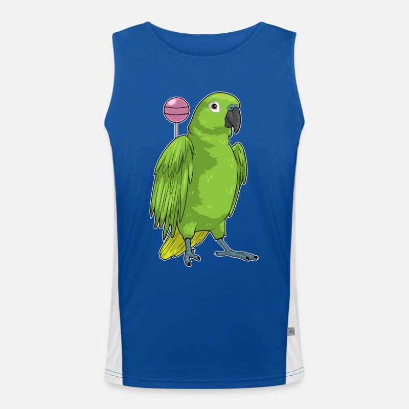 Papagei Lollipop Funktionelles Kontrast-Tank Top für Männer 