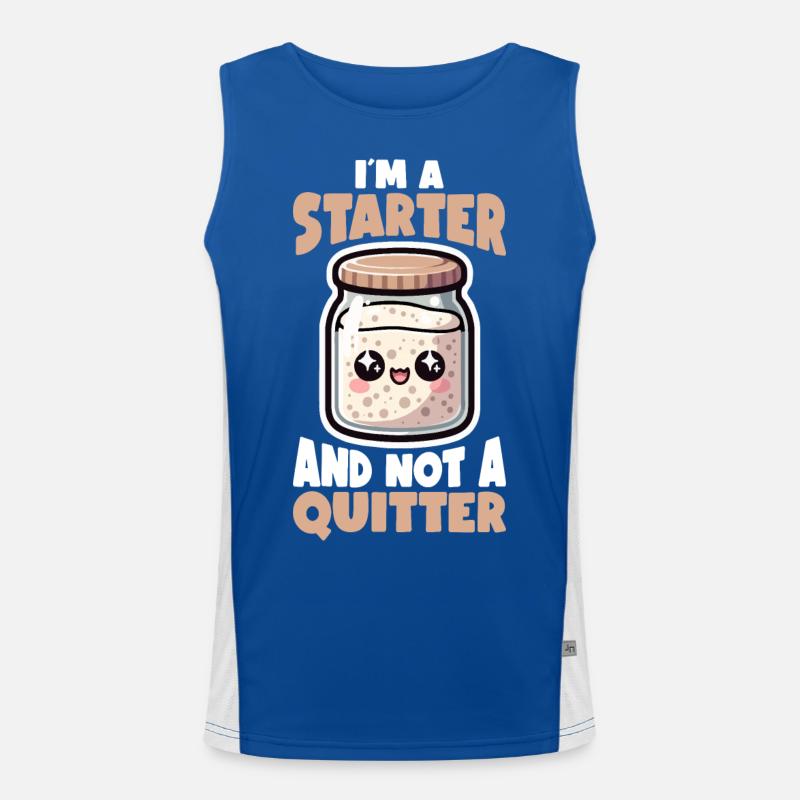 Sourdough Bread Bread Baking Sourdough Starter Men's Functional Contrast Tank Top 