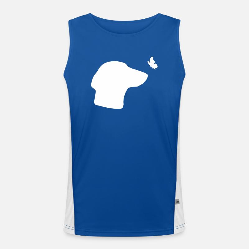 Dackel Funktionelles Kontrast-Tank Top für Männer 