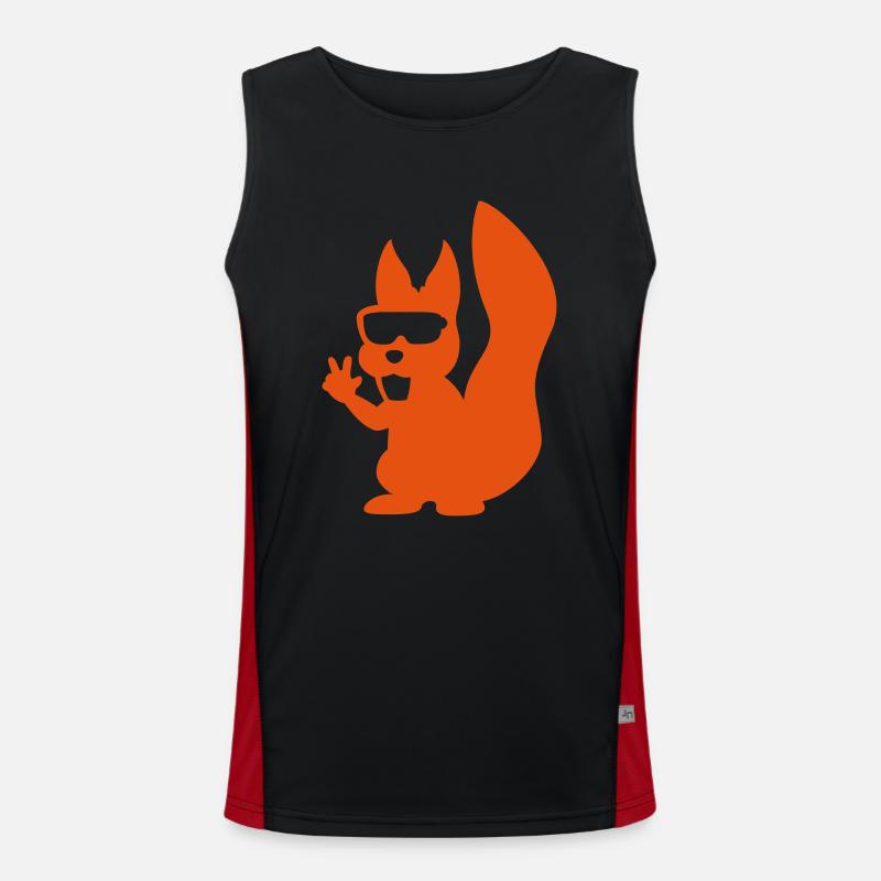 Cooles Eichhörnchen Funktionelles Kontrast-Tank Top für Männer 