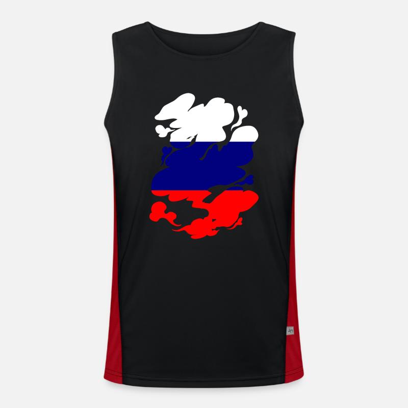 Drapeau de russie Vintage Drapeau russe d’occasion Look Débardeur respirant contrasté Homme 
