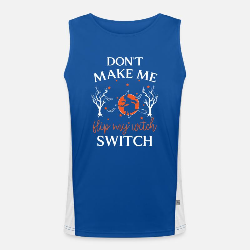 Witchcraft Broom Walpurgis Night Men's Functional Contrast Tank Top 