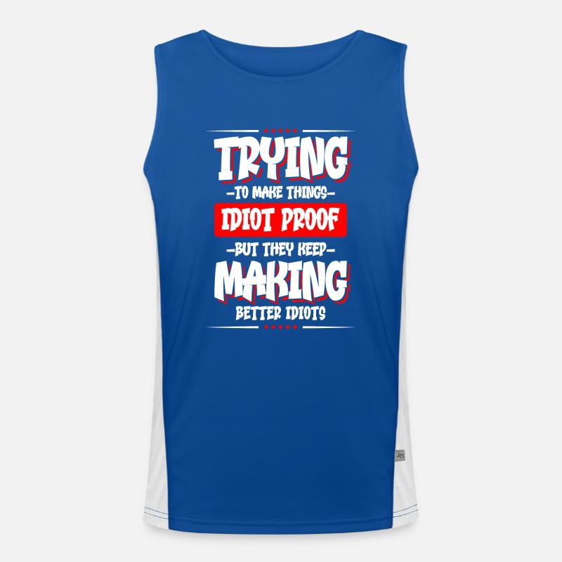 Sarkasmus Böse Party Funktionelles Kontrast-Tank Top für Männer 