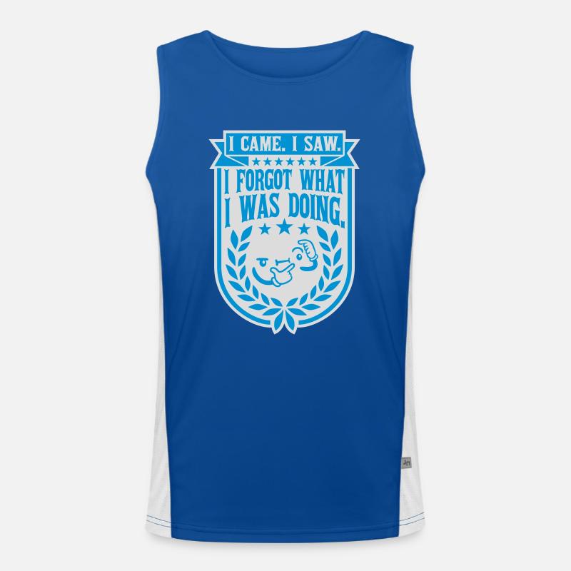 I came saw forget Men's Functional Contrast Tank Top 