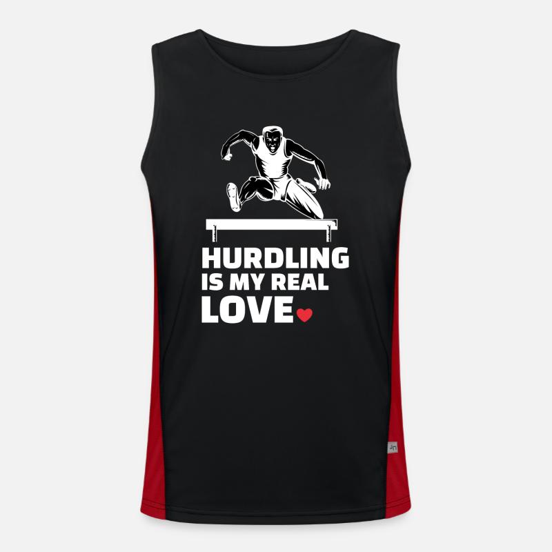 I love hurdles Men's Functional Contrast Tank Top 