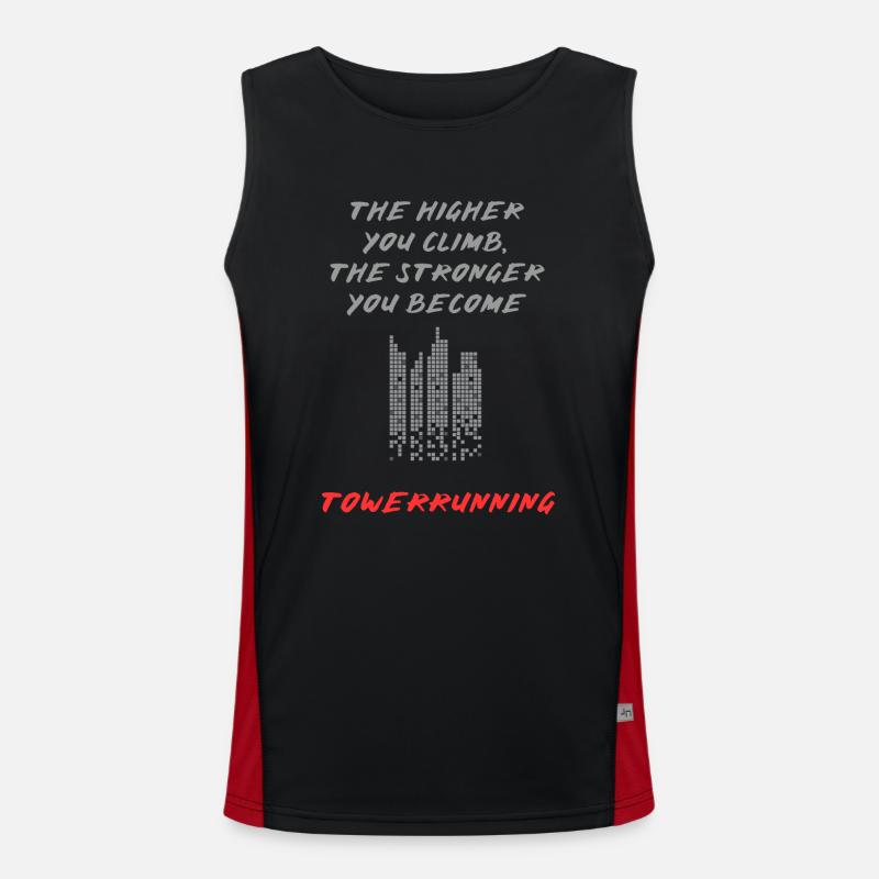 Towerrunning, Treppensteigen Elite Workout Funktionelles Kontrast-Tank Top für Männer 