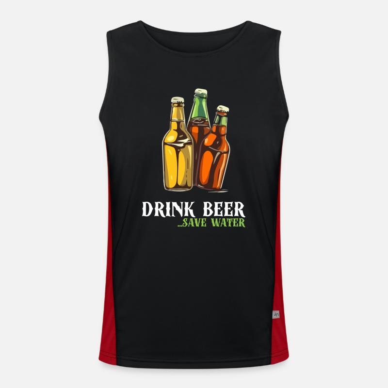 Buvez de la bière Débardeur respirant contrasté Homme 