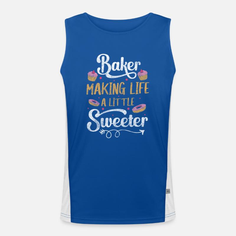 Bäcker Konditor Cupcake Funktionelles Kontrast-Tank Top für Männer 