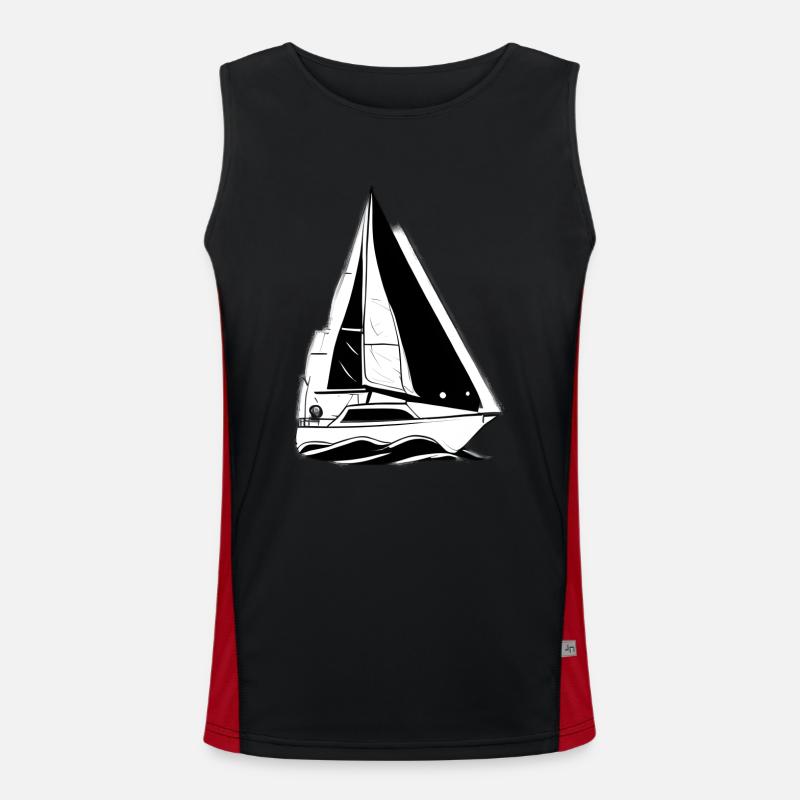 Sailing Ship Sailing Sailing Sailing Sailing Boat Men's Functional Contrast Tank Top 