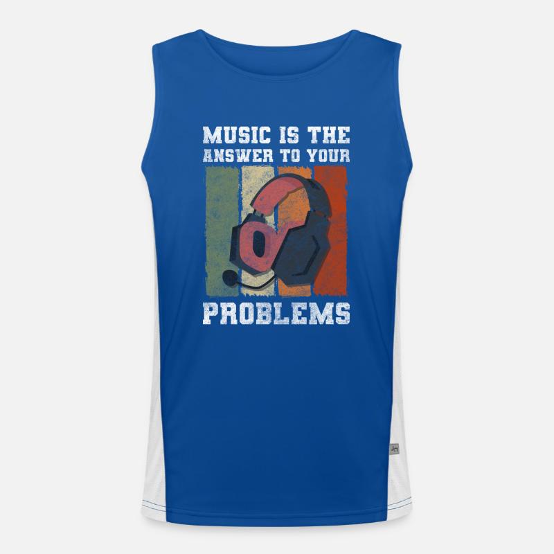 Problem Solution Satire Doesn't matter Men's Functional Contrast Tank Top 