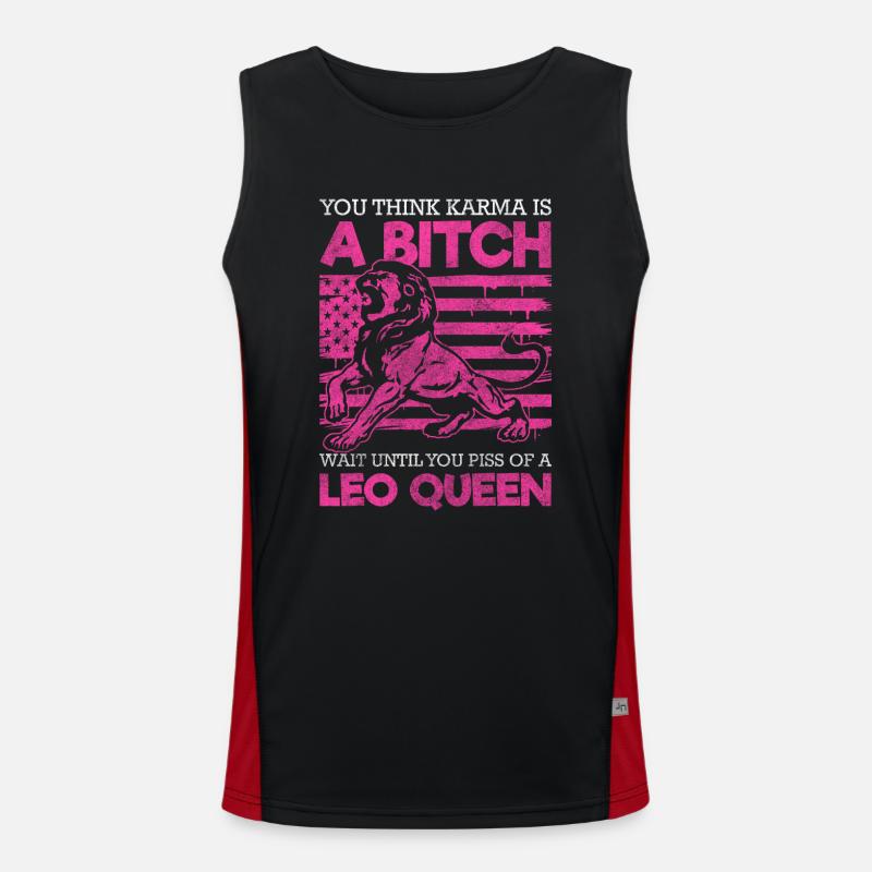 Löwe Aberglaube Konstellation Funktionelles Kontrast-Tank Top für Männer 
