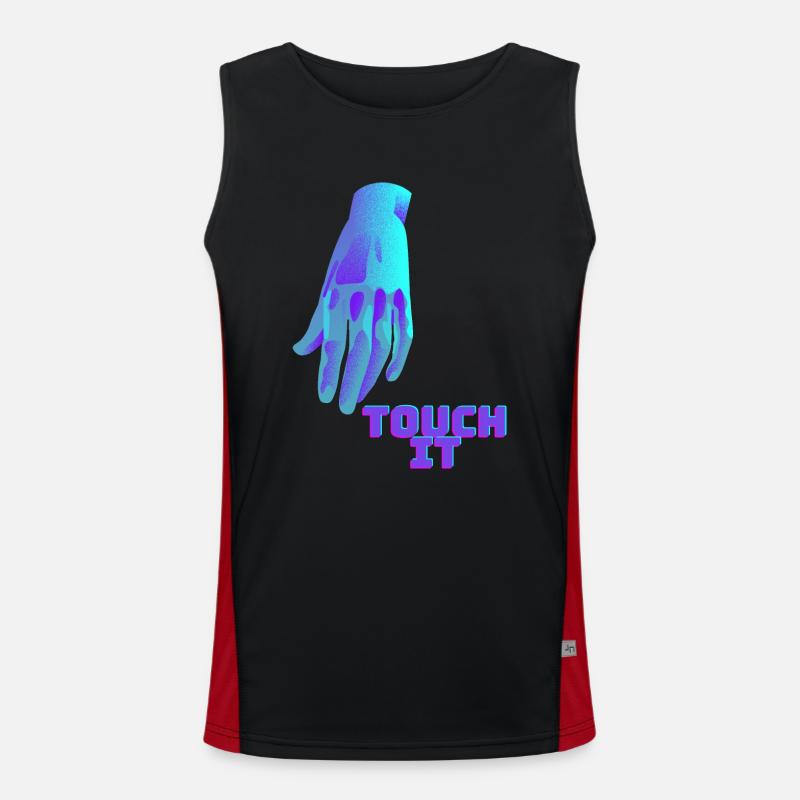 Touch It - Main Bleue Débardeur respirant contrasté Homme 