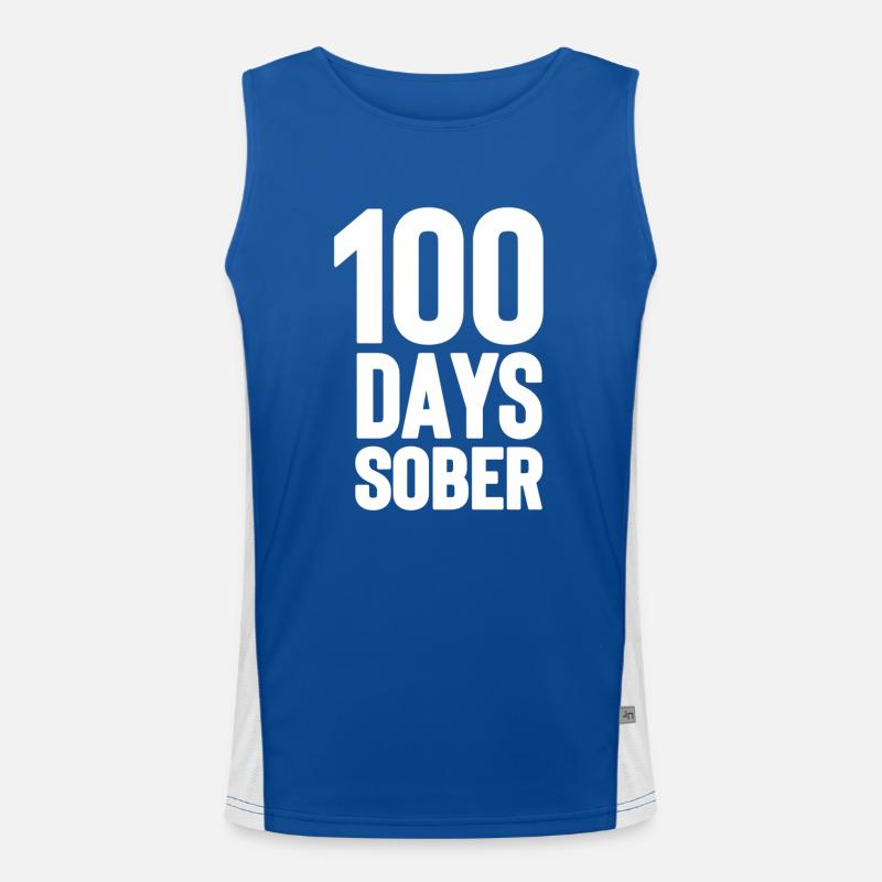 100 days sober Men's Functional Contrast Tank Top 