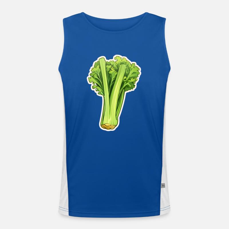 Celery or celery stalk Men's Functional Contrast Tank Top 
