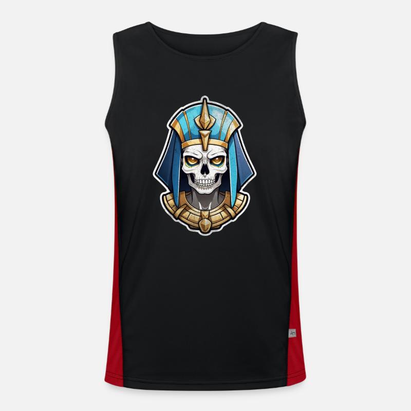Pharaoh- Mummy - Egypt - Men's Functional Contrast Tank Top  - black/red
