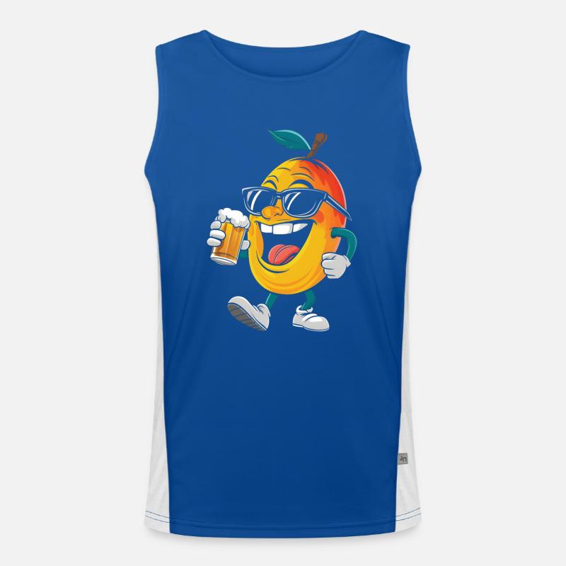 Mango Bier Funktionelles Kontrast-Tank Top für Männer 