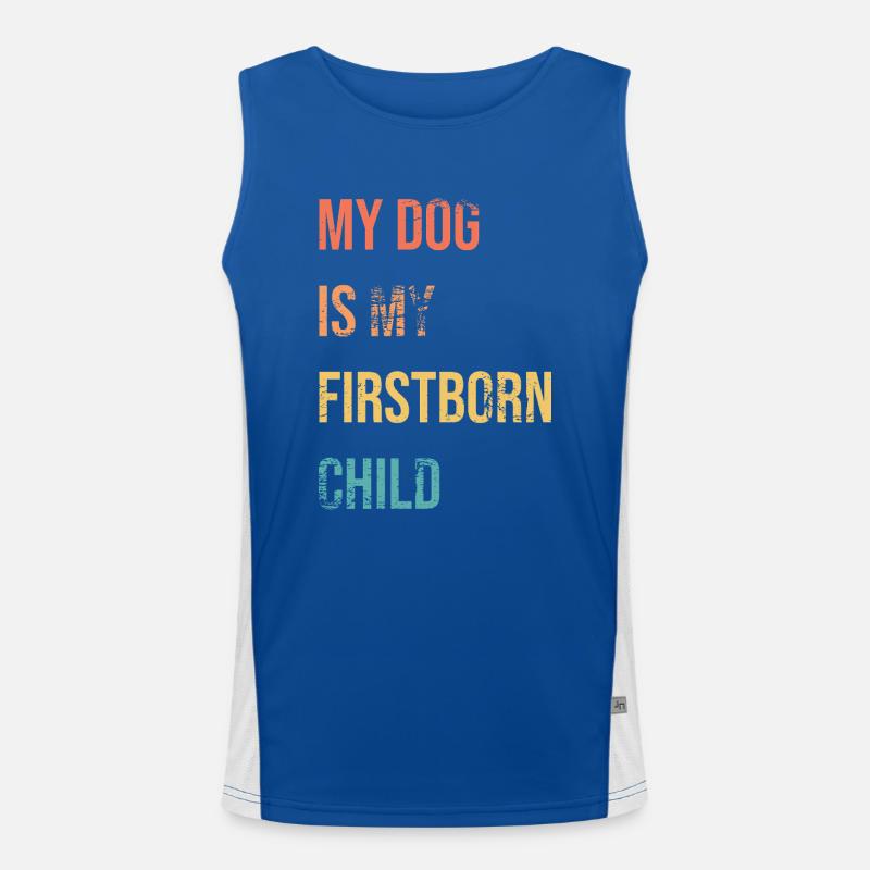 Dog Firstborn Funktionelles Kontrast-Tank Top für Männer 