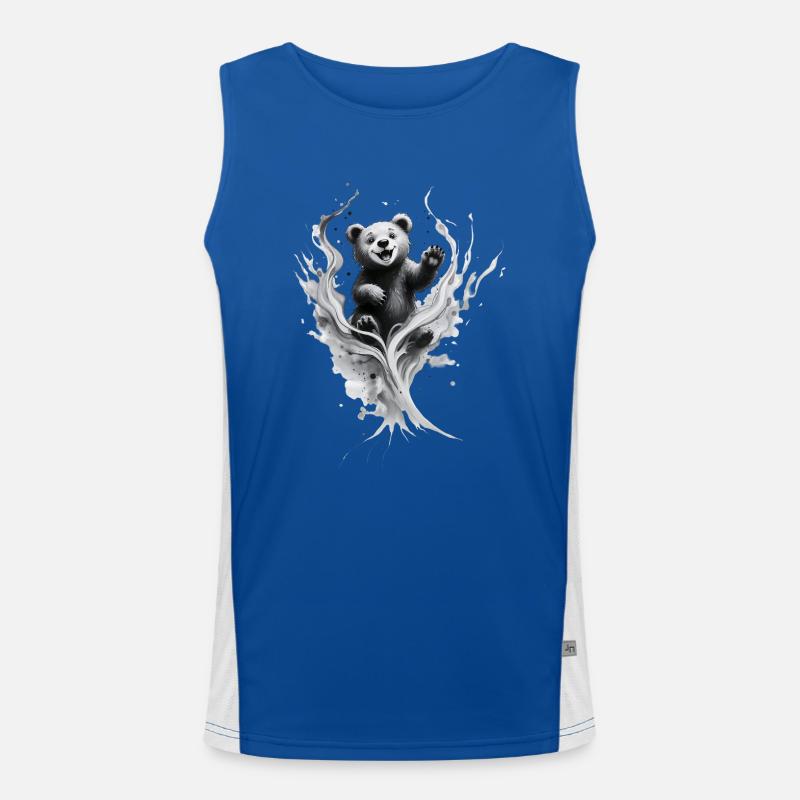 Baby Bär Funktionelles Kontrast-Tank Top für Männer 