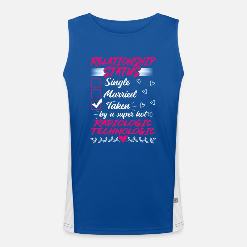 Funny His and Her Radiologic Technologic Men's Functional Contrast Tank Top 